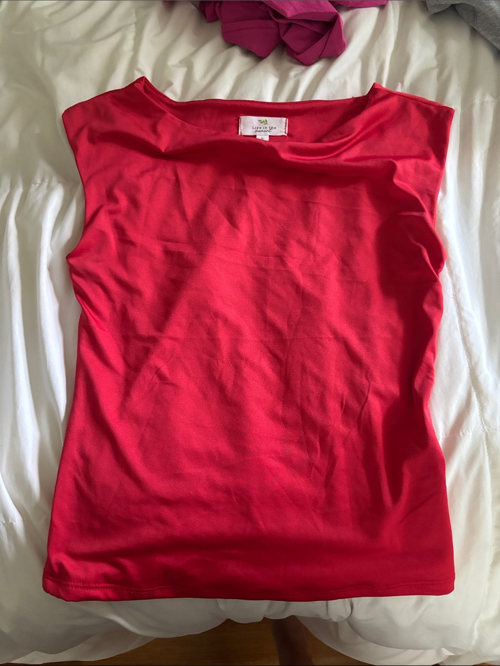 T.J.Maxx Bright Red Sleeveless Shell Top